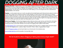 Tablet Screenshot of doggingafterdark.com